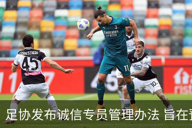足协发布诚信专员管理办法 旨在预防打击领域腐败